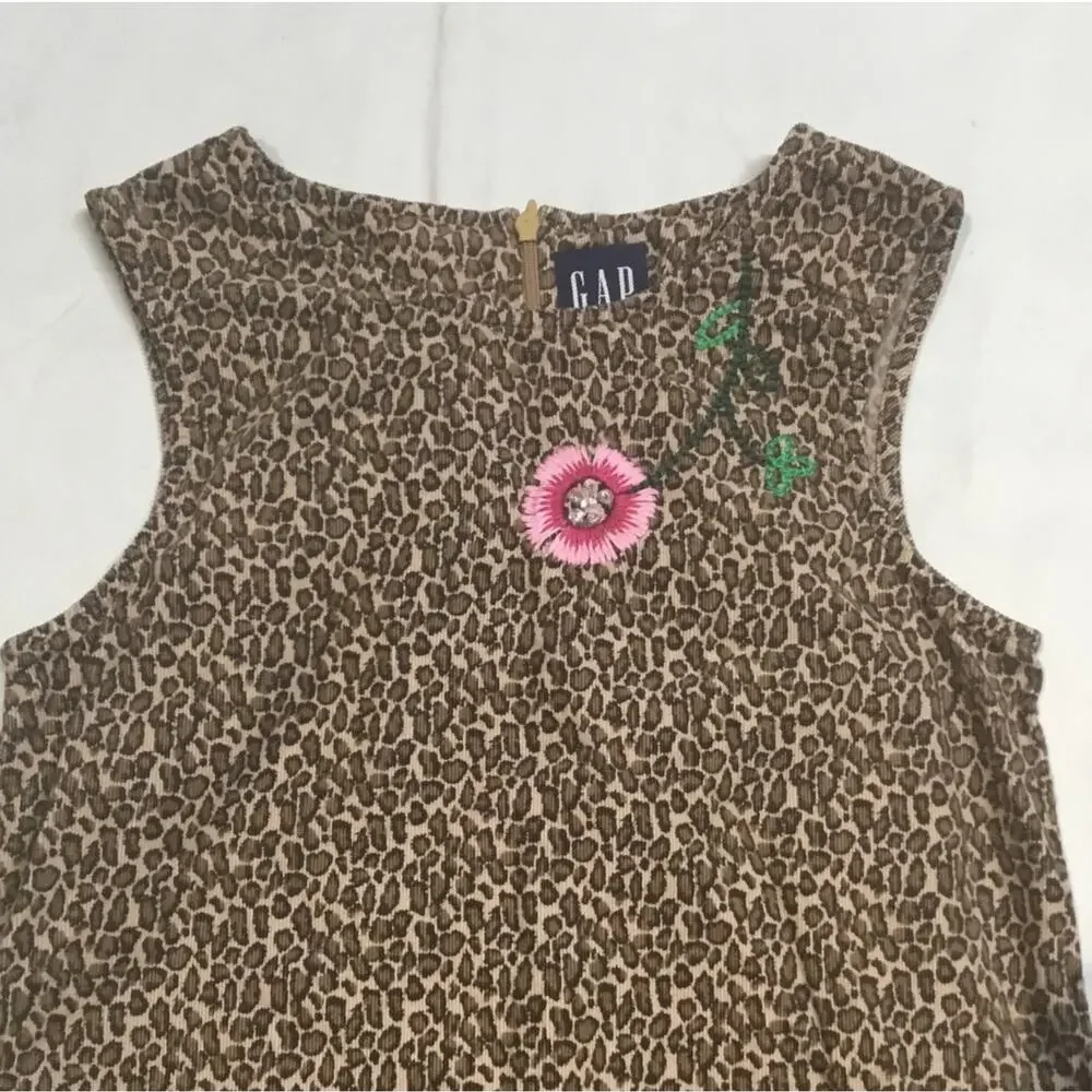 Gap Corduroy Animal Print Dress